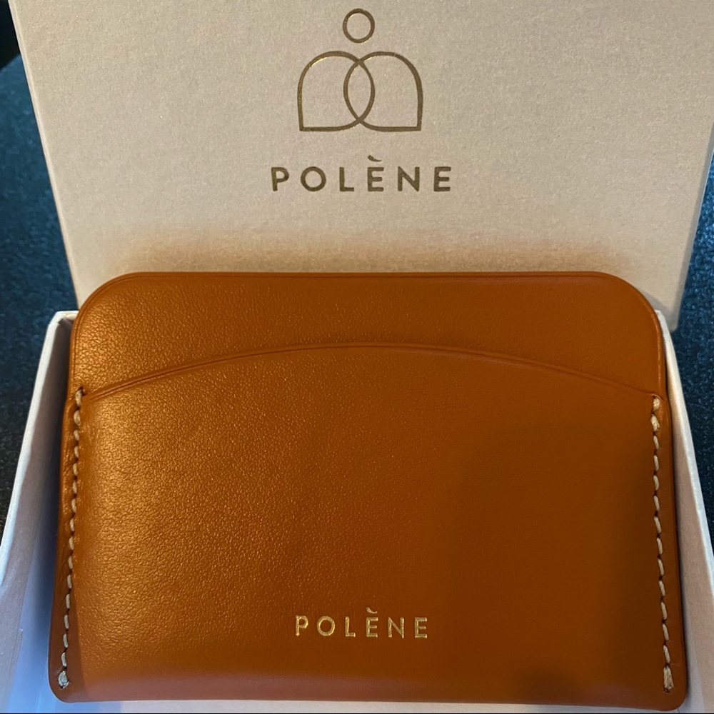 BNIB Polene Cardholder Caramel Brown color